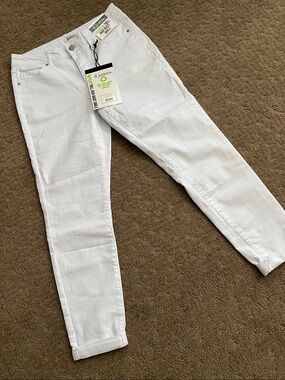 d. jeans White Ankle Slim Crop Women's Jeans